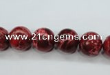 CAT164 15.5 inches 14mm round dyed natural aqua terra jasper beads