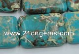 CAT17 15.5 inches 22*30mm rectangle natural aqua terra jasper beads