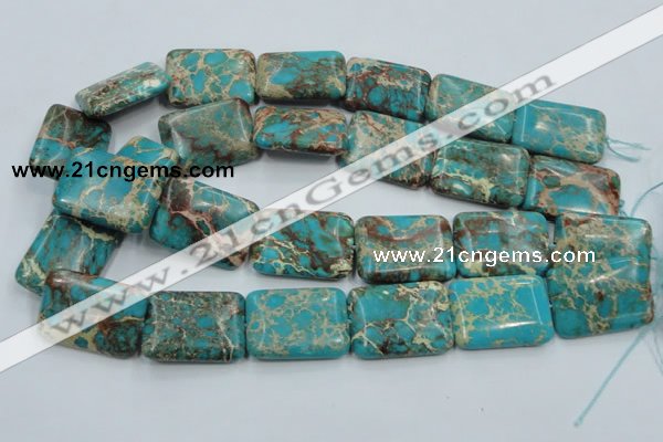 CAT17 15.5 inches 22*30mm rectangle natural aqua terra jasper beads