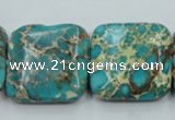 CAT18 15.5 inches 25*25mm square natural aqua terra jasper beads