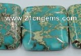 CAT19 15.5 inches 30*30mm square natural aqua terra jasper beads