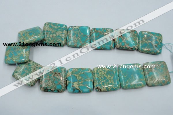 CAT19 15.5 inches 30*30mm square natural aqua terra jasper beads