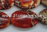 CAT204 15.5 inches 22*30mm oval dyed natural aqua terra jasper beads