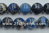 CAT214 15.5 inches 16mm round dyed natural aqua terra jasper beads