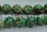 CAT222 15.5 inches 16mm round dyed natural aqua terra jasper beads