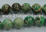 CAT223 15.5 inches 18mm round dyed natural aqua terra jasper beads