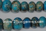 CAT302 15.5 inches 7*10mm – 15*20mm rondelle dyed aqua terra jasper beads