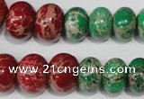 CAT305 15.5 inches 7*10mm – 15*20mm rondelle dyed aqua terra jasper beads