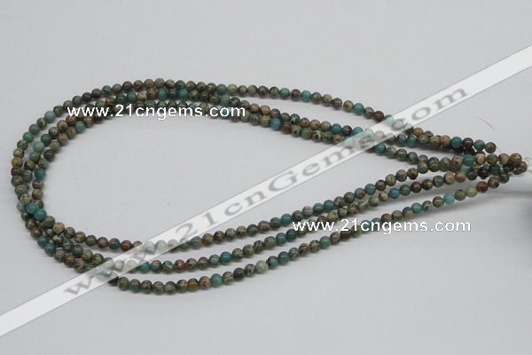 CAT5001 15.5 inches 4mm round natural aqua terra jasper beads