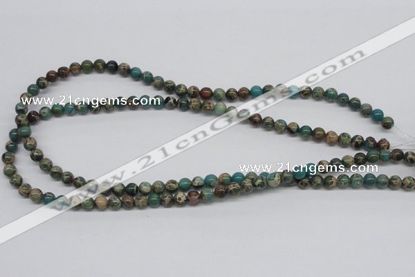 CAT5002 15.5 inches 6mm round natural aqua terra jasper beads