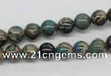 CAT5003 15.5 inches 8mm round natural aqua terra jasper beads