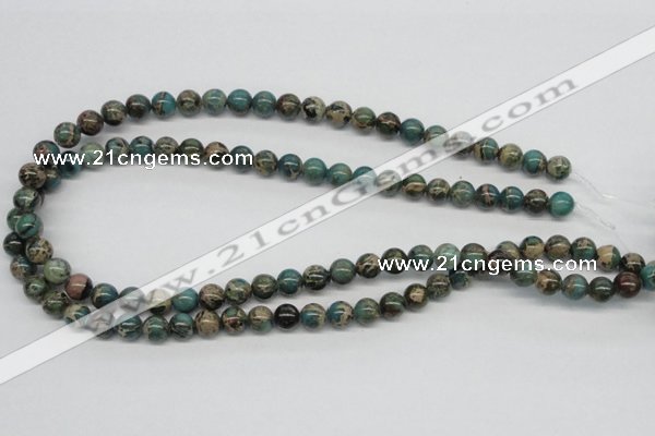 CAT5003 15.5 inches 8mm round natural aqua terra jasper beads