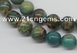 CAT5004 15.5 inches 10mm round natural aqua terra jasper beads