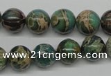 CAT5005 15.5 inches 12mm round natural aqua terra jasper beads