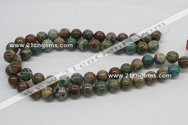 CAT5006 15.5 inches 14mm round natural aqua terra jasper beads