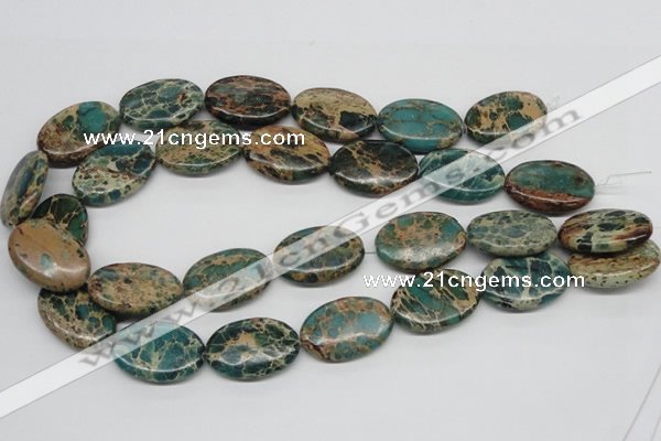 CAT5012 15.5 inches 20*30mm oval natural aqua terra jasper beads