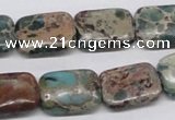 CAT5016 15.5 inches 13*18mm rectangle natural aqua terra jasper beads