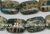 CAT5017 15.5 inches 15*20mm rectangle natural aqua terra jasper beads