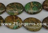 CAT5042 15.5 inches 15*20mm oval natural aqua terra jasper beads