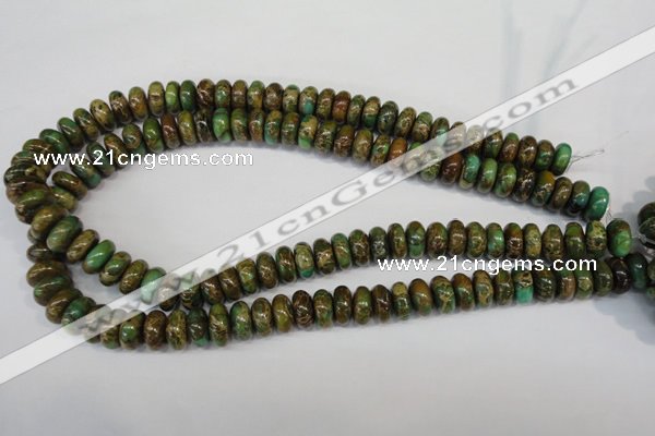 CAT5046 15.5 inches 6*12mm rondelle natural aqua terra jasper beads