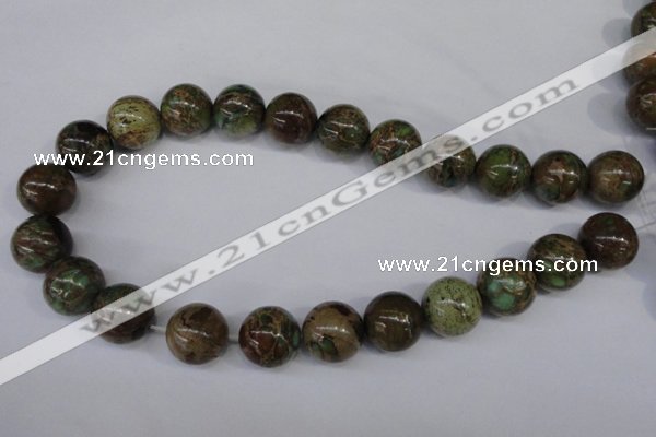 CAT5055 15.5 inches 18mm round natural aqua terra jasper beads