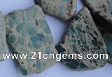 CAT5058 15*20mm – 25*48mm freeform natural aqua terra jasper beads