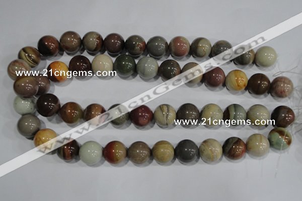 CAT5205 15.5 inches 14mm round aqua terra jasper beads wholesale