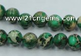 CAT58 15.5 inches 10mm round dyed natural aqua terra jasper beads