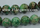 CAT59 15.5 inches 12mm round dyed natural aqua terra jasper beads