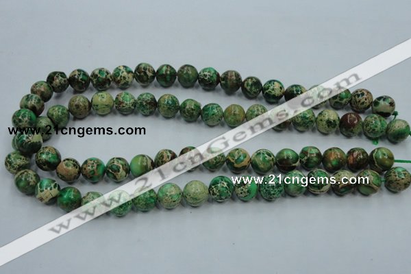 CAT59 15.5 inches 12mm round dyed natural aqua terra jasper beads