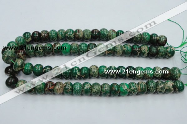 CAT60 15.5 inches 10*14mm rondelle dyed natural aqua terra jasper beads