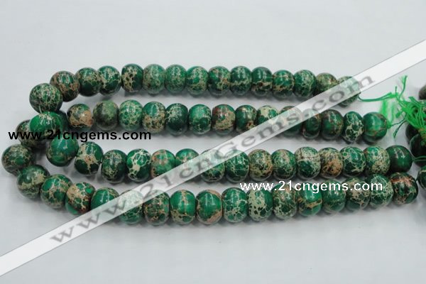 CAT61 15.5 inches 12*16mm rondelle dyed natural aqua terra jasper beads