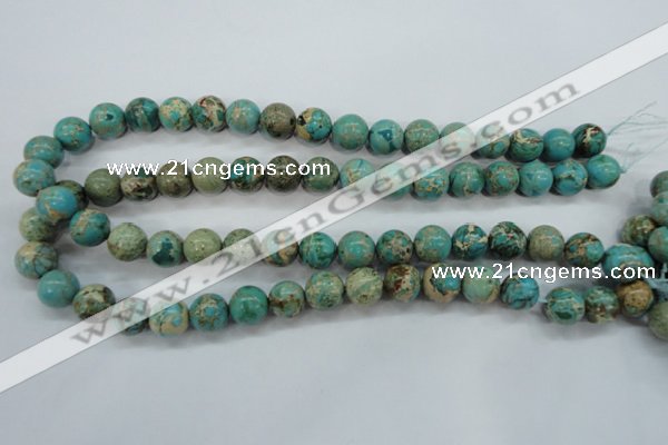 CAT76 15.5 inches 12mm round dyed natural aqua terra jasper beads