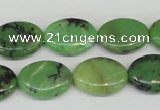 CAU17 12*16mm flat oval australia chrysoprase beads Wholesale