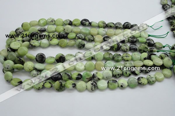 CAU201 15.5 inches 12mm flat round Australia chrysoprase beads