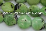 CAU202 15.5 inches 16mm flat round Australia chrysoprase beads