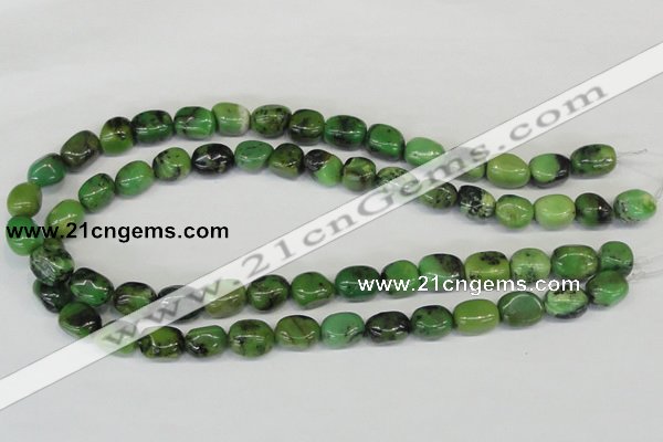 CAU31 15.5 inches 10*14mm nugget australia chrysoprase beads wholesale