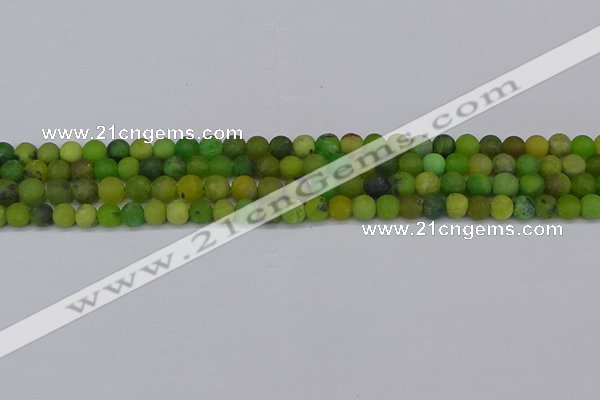 CAU411 15.5 inches 6mm round matte Australia chrysoprase beads