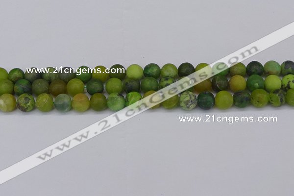 CAU413 15.5 inches 10mm round matte Australia chrysoprase beads