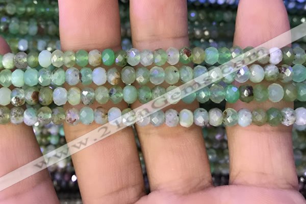 CAU426 15.5 inches 3*5mm faceted rondelle Australia chrysoprase beads