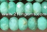 CAU488 15.5 inches 5*8mm faceted rondelle Australia chrysoprase beads