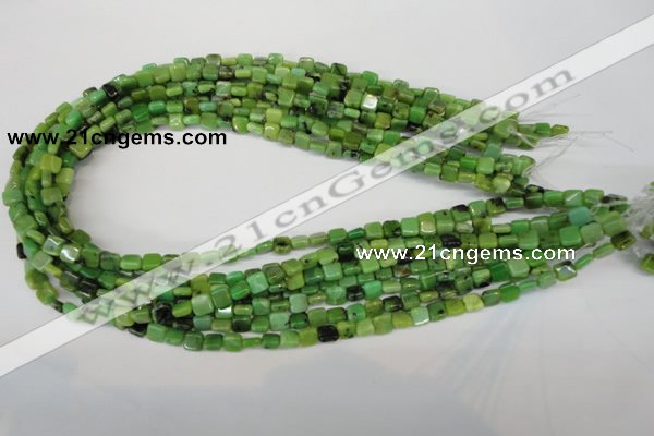 CAU50 15.5 inches 6*6mm square Australia chrysoprase beads wholesale