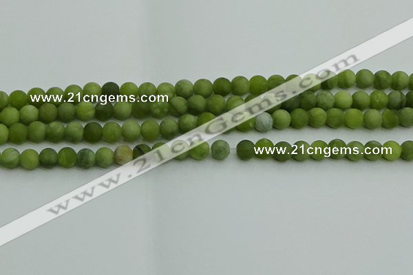 CAU511 15.5 inches 6mm round matte Chinese chrysoprase beads