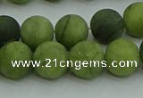 CAU512 15.5 inches 8mm round matte Chinese chrysoprase beads