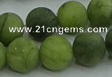 CAU514 15.5 inches 12mm round matte Chinese chrysoprase beads