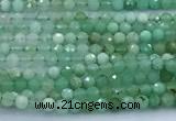 CAU566 15 inches 2mm faceted round Australia chrysoprase beads