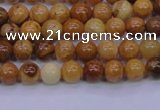 CAY01 15.5 inches 4mm round African yellow jasper beads wholesale