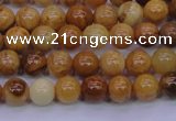 CAY02 15.5 inches 6mm round African yellow jasper beads wholesale