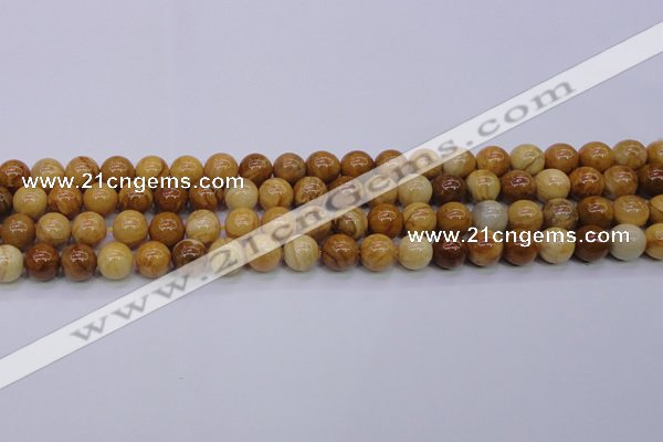 CAY04 15.5 inches 10mm round African yellow jasper beads wholesale