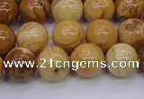 CAY05 15.5 inches 12mm round African yellow jasper beads wholesale